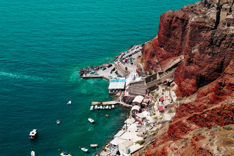 Santorini: Private Motorboat Cruise and Volcano Hike Daytime 4-Hour Private Motorboat Cruise & Hike