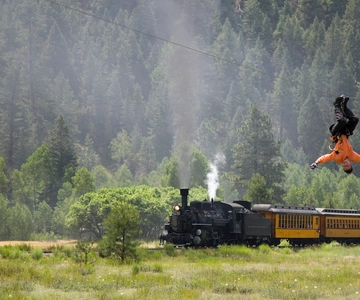 From Durango: Narrow Gauge Railroad & Ziplining with Dining