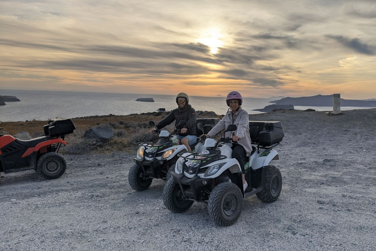 Santorini: ATV Quad Bike Tour with Seafood Lunch 2 People on 1 ATV