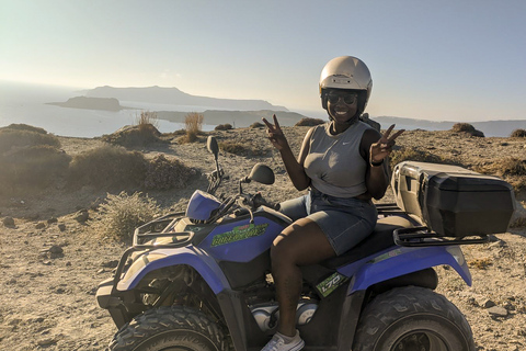 Santorini: ATV Quad Bike Tour with Seafood Lunch 2 People on 1 ATV