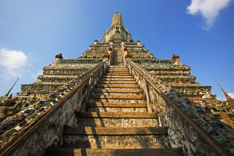 Bangkok: Tour guidato a piedi del Wat Pho e del Wat ArunTour per piccoli gruppi in inglese