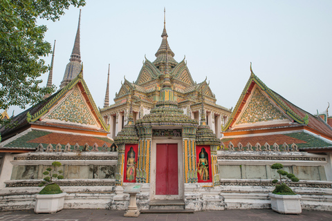 Bangkok: Tour guidato a piedi del Wat Pho e del Wat ArunTour per piccoli gruppi in inglese