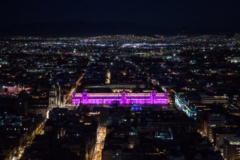 Mexico City at Night Walking tour with optional Torre Latino Private Tour with Torre Latino Viewpoint