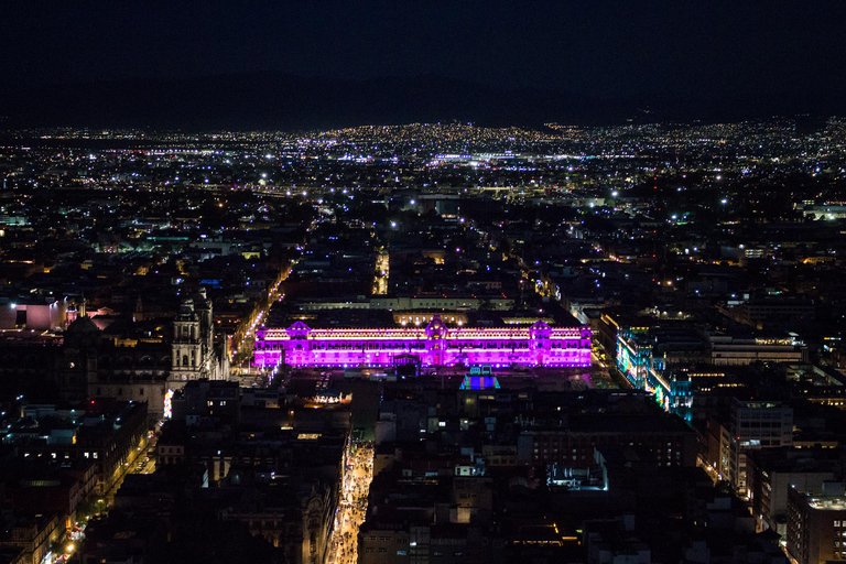 Mexico City at Night Walking tour with optional Torre Latino Private Tour with Torre Latino Viewpoint
