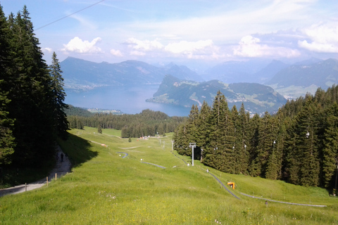 Tour privé du Mont Pilate avec croisière sur le lac au départ de BâleVoyage sur le Pilate et croisière sur le lac au départ de Bâle