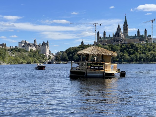 Visit Ottawa Floating Tiki Bar Cruise on the Ottawa River in Ottawa, Ontario, Canada