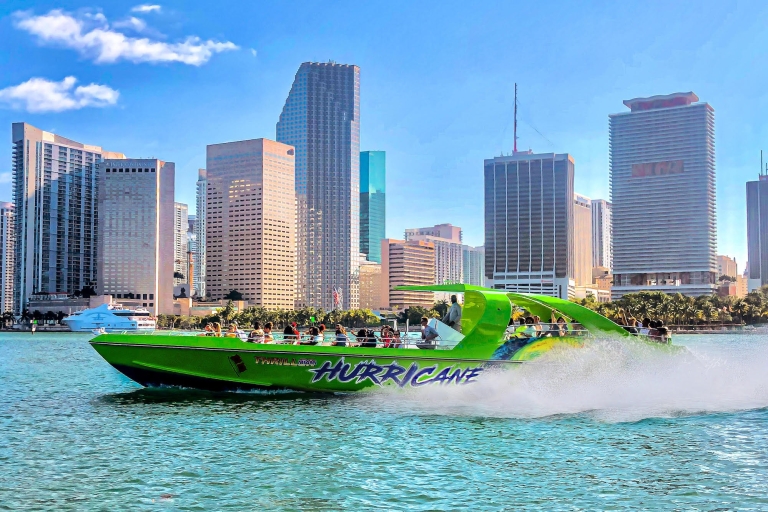 Miami: huraganowa łódź motorowa i wycieczka po mieście Big BusMiami: zwiedzanie łodzią motorową i autobusem Hop-On Hop-Off
