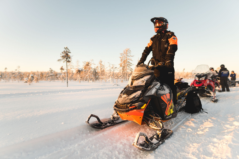 Rovaniemi: Schneemobil-Abenteuer-Tour nur für ErwachseneDouble Rider Schneemobil