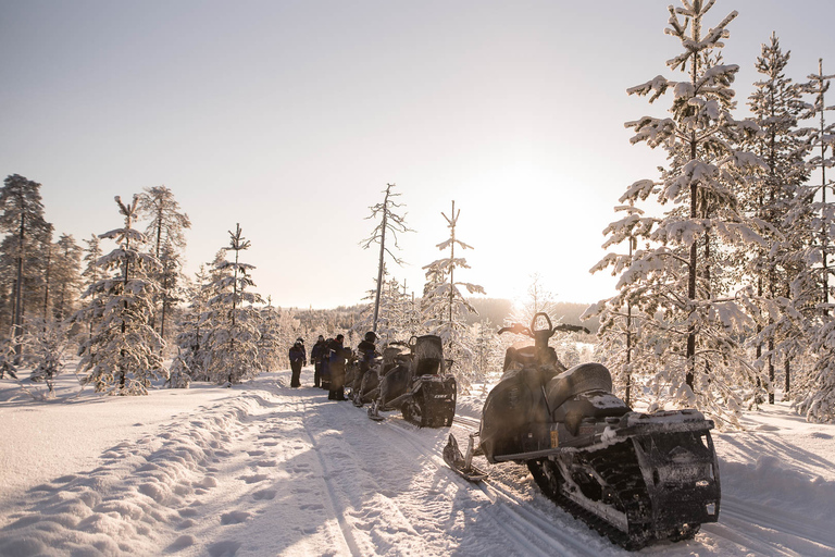 Rovaniemi: Schneemobil-Abenteuer-Tour nur für ErwachseneDouble Rider Schneemobil