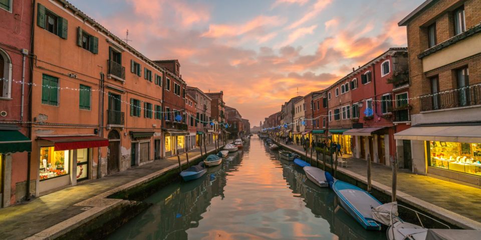 Grand Canal With Gondolas at Sunset Venezia Leather 
