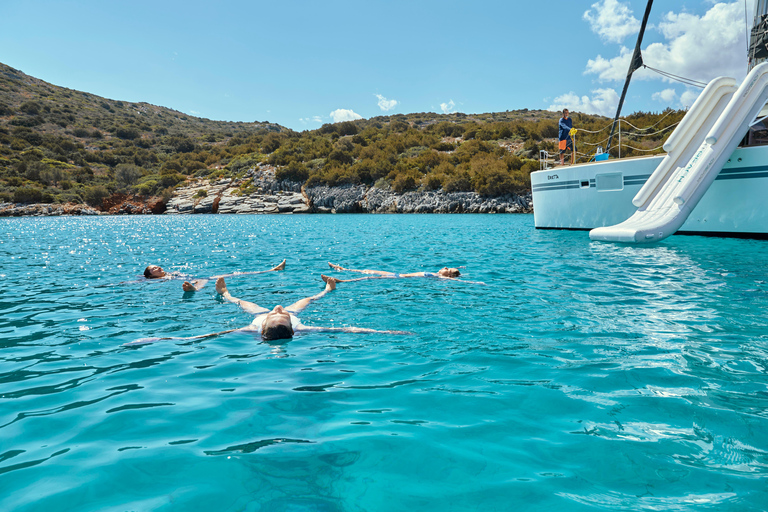 Rhodes Ultimate Catamaran Trip to Anthony Quinn & Water Toys Rhodes: Luxury Catamaran Cruise to Anthony Quinn