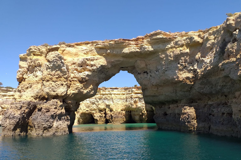 Grotten en kustlijn van Benagil, catamarancruiseAlbufeira: cruise langs de kustlijn van de Algarve en de grotten van Benagil