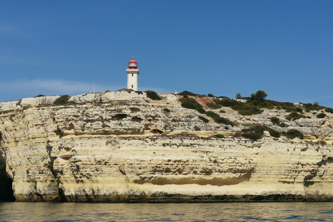 Grotten en kustlijn van Benagil, catamarancruiseAlbufeira: cruise langs de kustlijn van de Algarve en de grotten van Benagil