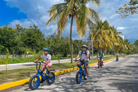 Cozumel: aventura de bicicleta elétrica no litoral norte e pausa na praia