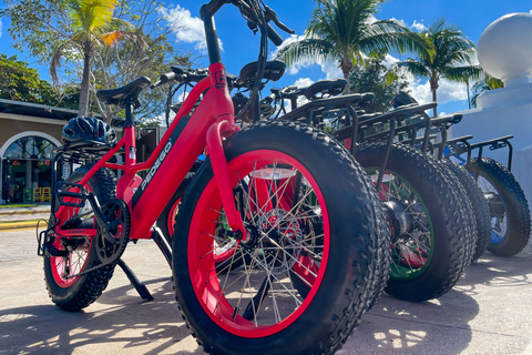 Cozumel: aventura de bicicleta elétrica no litoral norte e pausa na praia