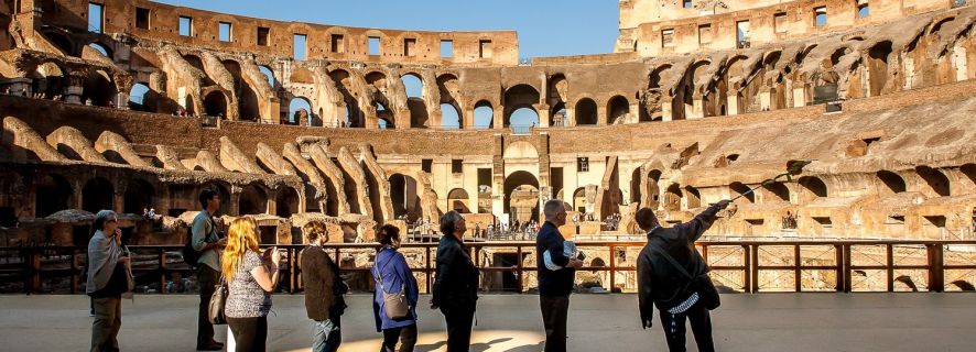 Roma: tour del Coliseo con suelo de arena, foro romano y monte Palatino