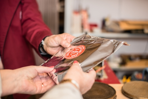 Wenen: originele Weense wafels traditionele ambachtelijke workshop