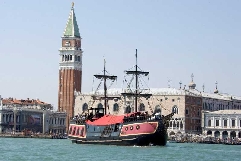 Venedig: Bådtur med galeon i Venediglagunen inkl. middag