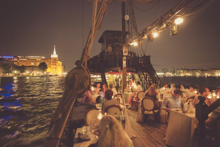 Venice: Venetian Lagoon Tour and Galleon DinnerProw or Stern Area Seating