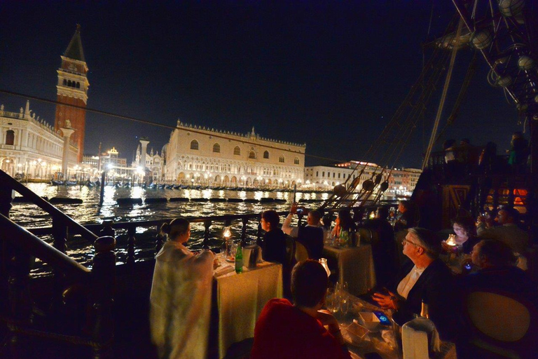 Venice: Venetian Lagoon Tour and Galleon DinnerProw or Stern Area Seating