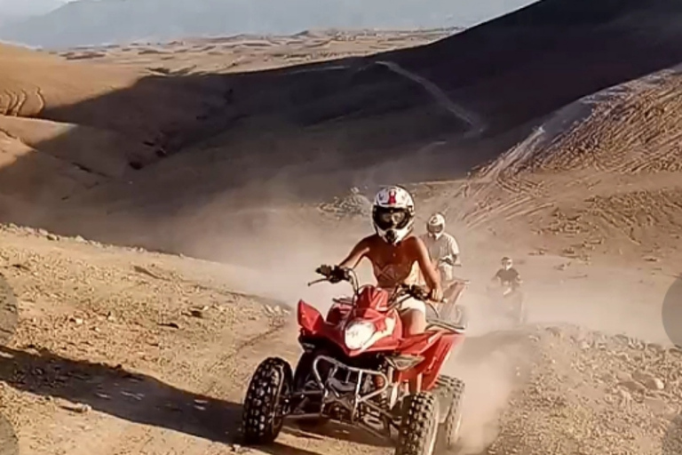 From Marrakech: Agafay Desert Quad Biking Tour with Transfer