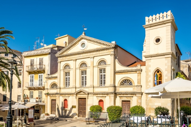 Saranda: dagtrip Corfu-stad en Palaiokastritsa met cruiseOntmoetingspunt