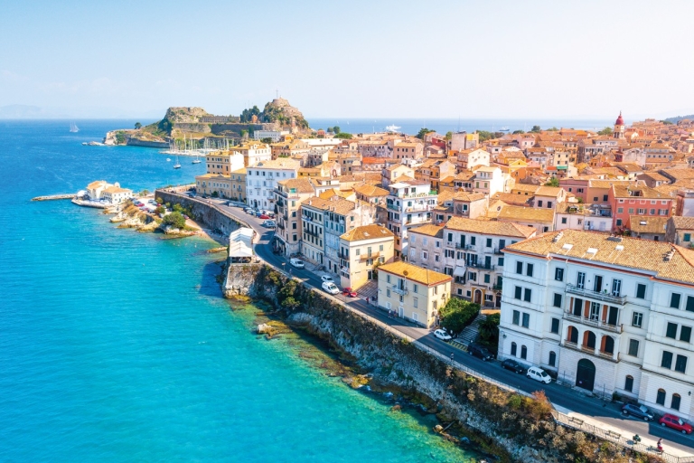 Saranda: dagtrip Corfu-stad en Palaiokastritsa met cruiseOntmoetingspunt