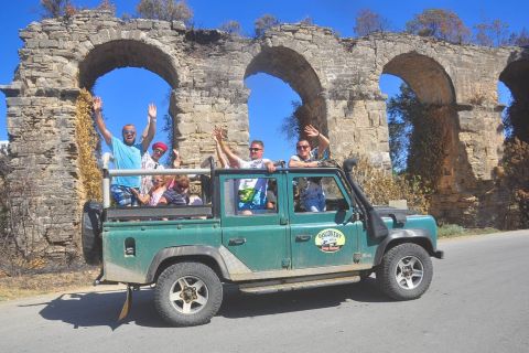 Side: Jeep Safari Adventure with Boat Trip & Waterfall Visit