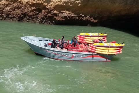 Portimão: Benagil Caves Kayak and Speedboat Tour