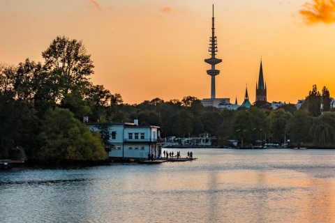 Hamburg: Selbstgeführte Wanderung oder Fahrradtour um die Alster