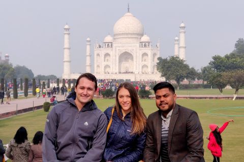 Da Delhi: tour privato del Taj Mahal all'alba e del forte di Agra