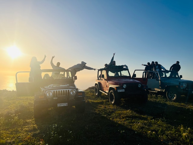 From Fira: Santorini Wrangler Jeep Convoy Tour & Villages