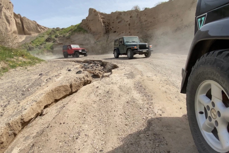 From Fira: Santorini Wrangler Jeep Convoy Tour & Villages