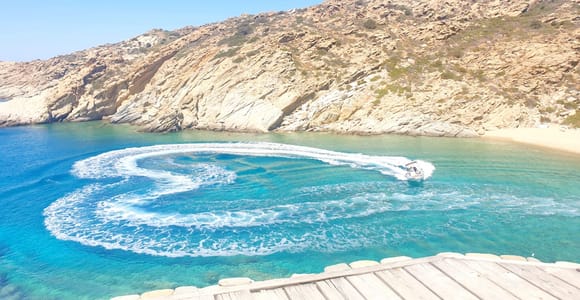 Depuis Milopotas : croisière snorkeling autour d'Ios