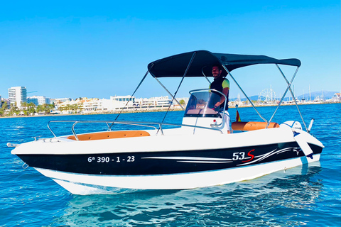 Benalmádena: Boat Rental without License Benalmádena: Boat Rental without License, unique experience