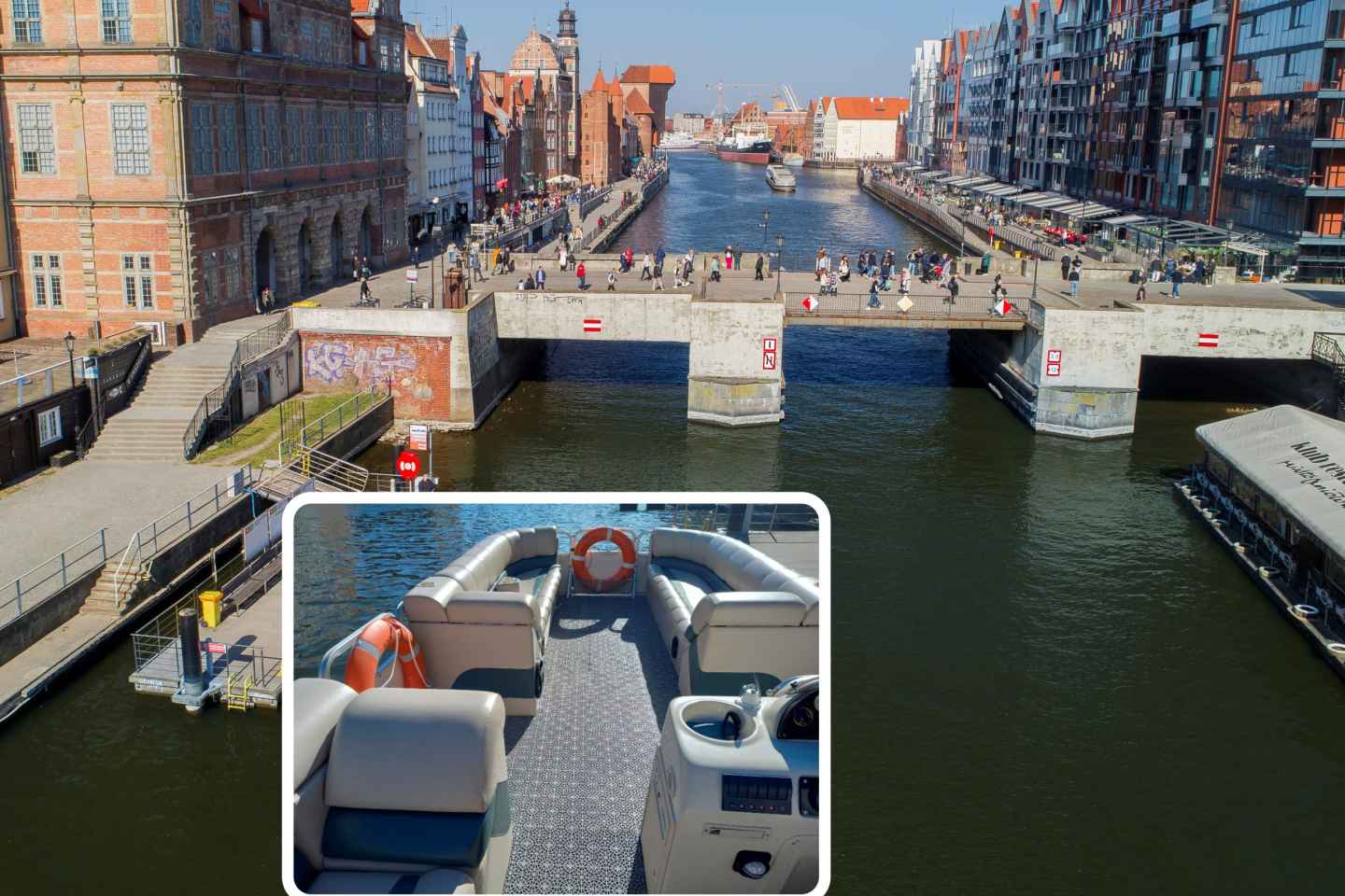 Danzig (Gdańsk): Motlawa Fluss Sightseeing Katamaran Kreuzfahrt