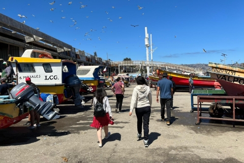 Santiago: Tour a Valparaíso y CasablancaCrucero por el puerto de San Antonio: tour a Valparaíso y Casablanca