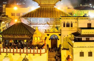Der heilige Pashupatinath: Aarati, Feuerbestattungsriten und Boudha Stupa