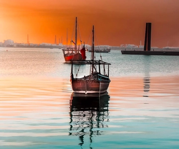 Doha: Traditionelle Dhow-Kreuzfahrt mit Blick auf den Sonnenuntergang und die Skyline