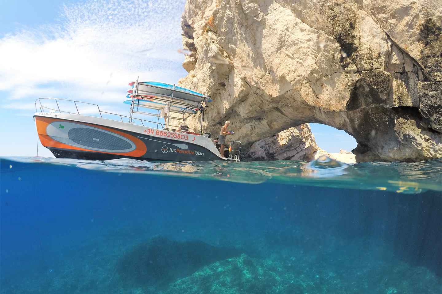Ibiza: Full Day paddle Boat Tour with Course & BBQ included. - Ibiza: Full-Day Boat Trip with SUP Course and BBQ