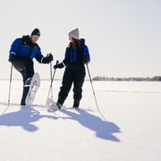 Rovaniemi : randonnée en raquettes dans la nature arctique