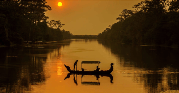 Siem Reap: Angkor Sunset Bike & Boat Tour /E-Bike Available