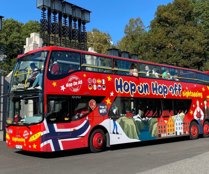 Oslo: 24 tai 48 tunnin Hop-On Hop-Off bussikierroksen lippu nähtävyyksiin