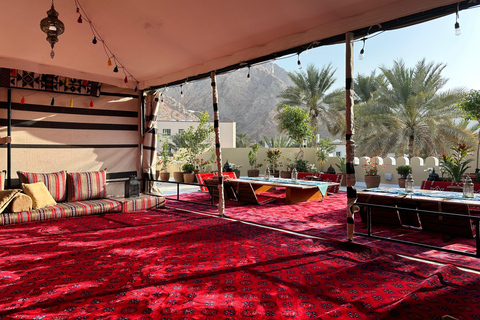 Omani Rooftop Terrace Dining + Village / Wadi Tour