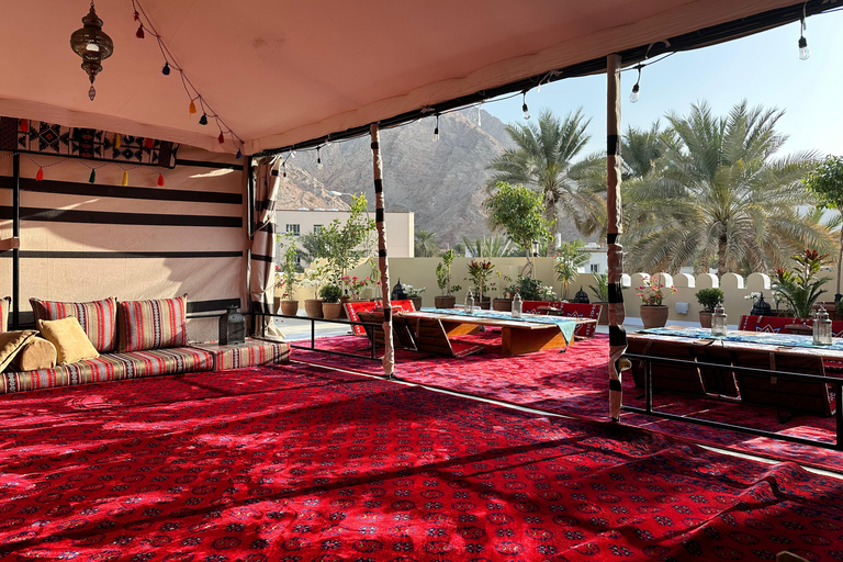 Omani Rooftop Terrace Dining + Village / Wadi Tour