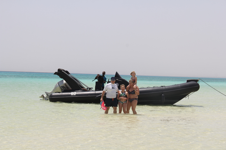 Hurghada: dolfijnen spotten per speedboot en snorkelenPrivétour