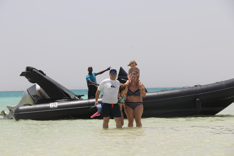 Hurghada: dolfijnen spotten per speedboot en snorkelenPrivétour