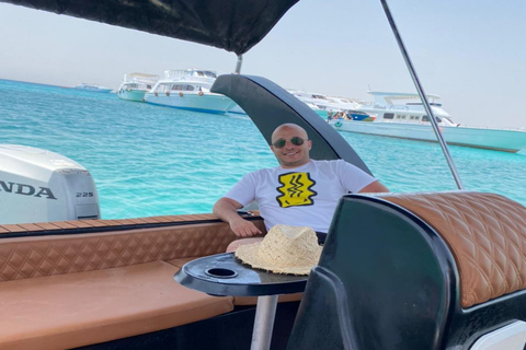 Hurghada: Giftun Island Orange Bay Speedboatkryssning och lunchGrupp Speedboat till Orange Bay med snorkling