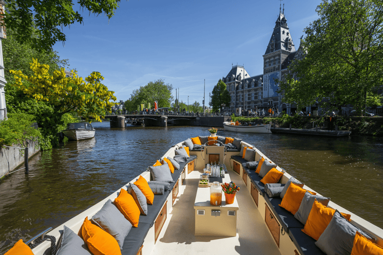 Amsterdam : Croisière sur les canaux en allemand avec boissons illimitéesCroisière sur le canal partagé