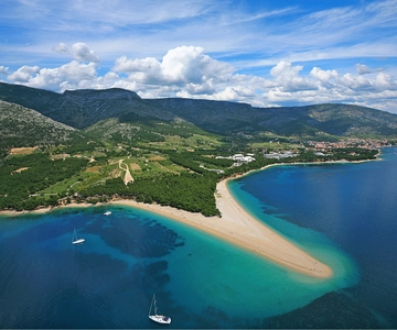 Fra Brač: Panoramaflyvning over Brač, Hvar, Šolta og Split